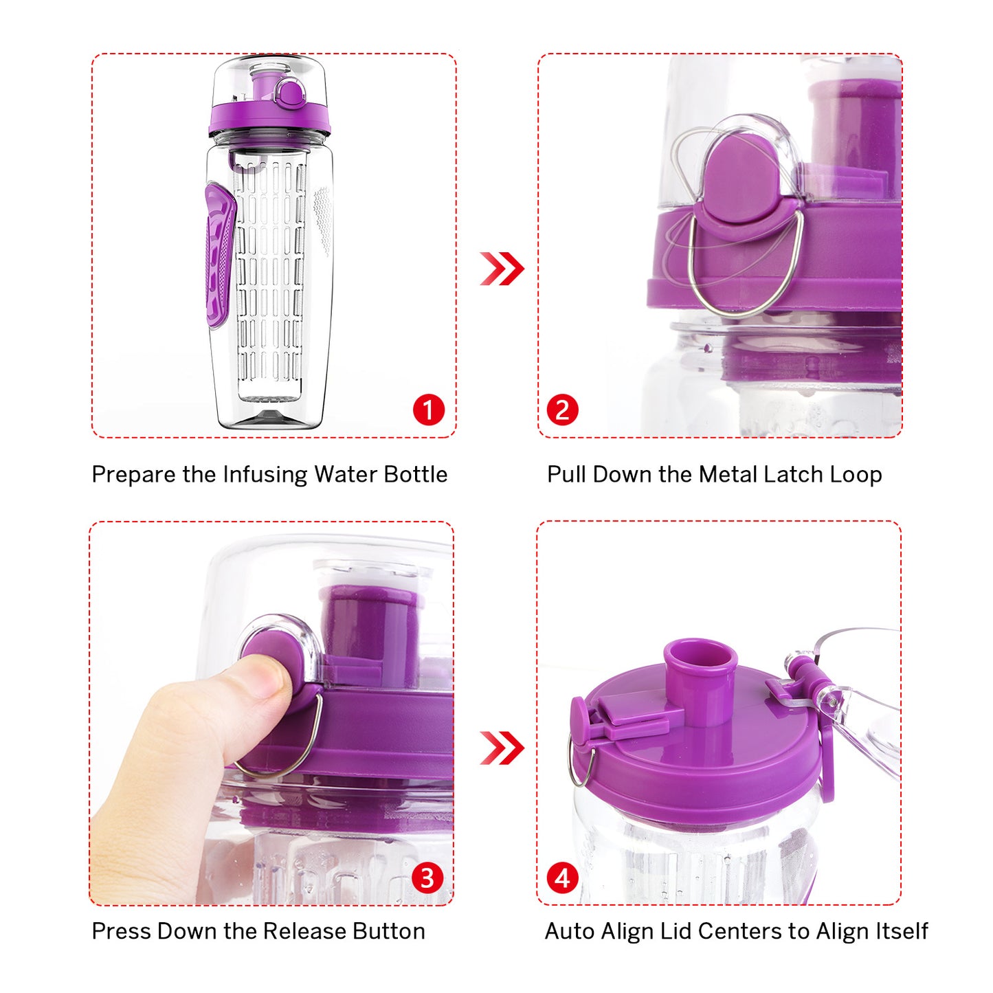 Ultra Portable Fruit Infusing Water Bottle (1000ML / 32OZ)