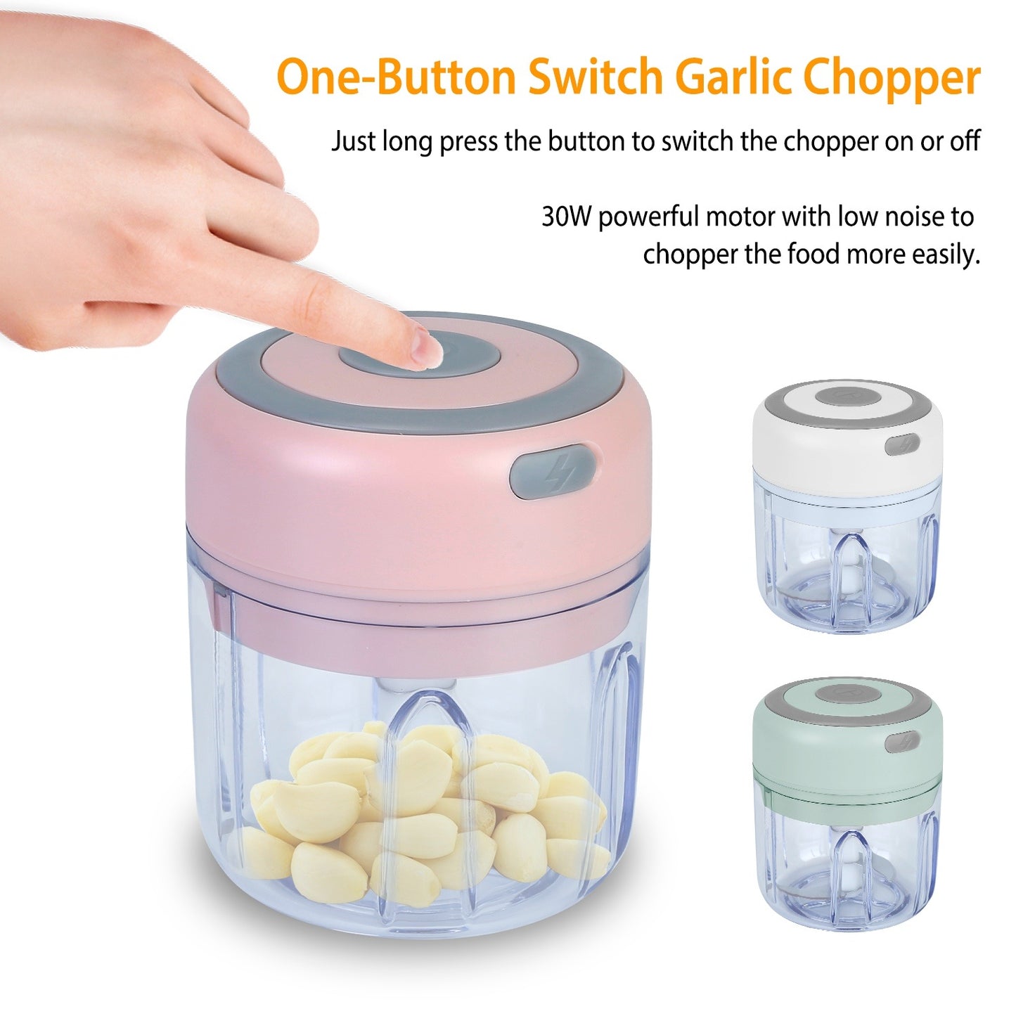 Electric Mini Garlic Chopper (250ML)