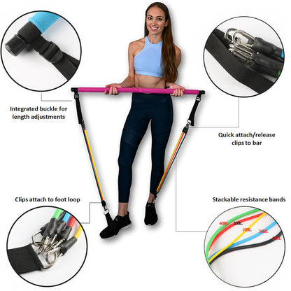 Fitness Yoga Elastic Resistance Puller Set