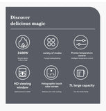 High Quality Large 7 L Stainless Steel Air Fryer with Transparent Viewing Window