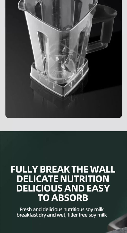 500W Heavy Duty Commercial Blender Stationary Mixer Ice Smoothies Appliances for Kitchen Professional High Power Food Processor