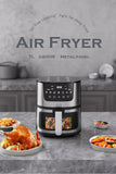 High Quality Large 7 L Stainless Steel Air Fryer with Transparent Viewing Window