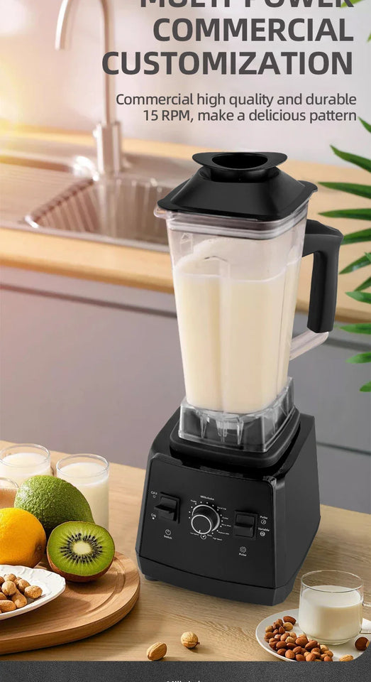 500W Heavy Duty Commercial Blender Stationary Mixer Ice Smoothies Appliances for Kitchen Professional High Power Food Processor
