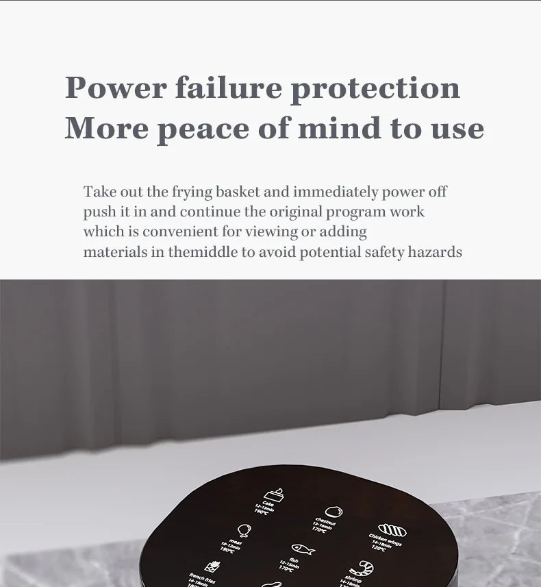 High Quality Large 7 L Stainless Steel Air Fryer with Transparent Viewing Window