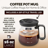 CaféGlass™ – 16oz Coffee Pot Style Mug