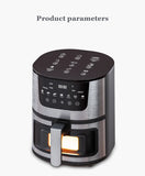 High Quality Large 7 L Stainless Steel Air Fryer with Transparent Viewing Window
