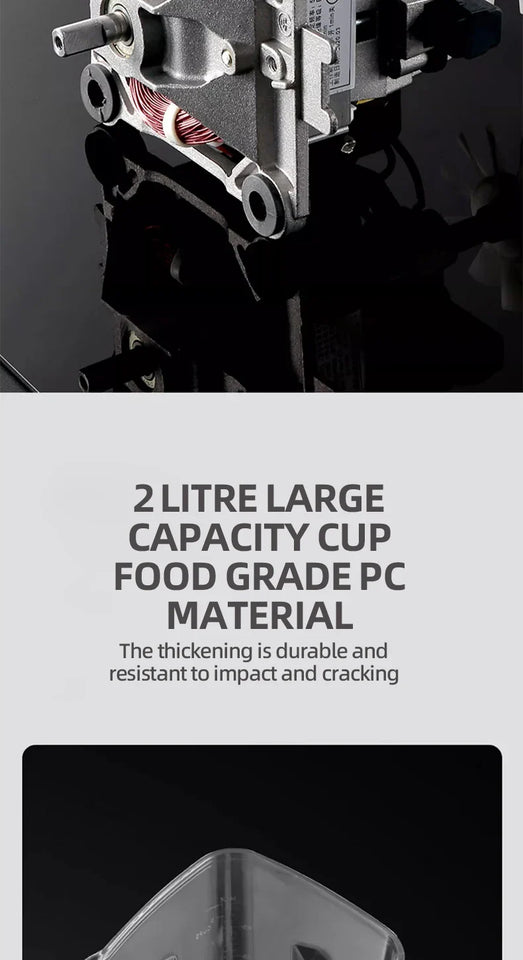 500W Heavy Duty Commercial Blender Stationary Mixer Ice Smoothies Appliances for Kitchen Professional High Power Food Processor