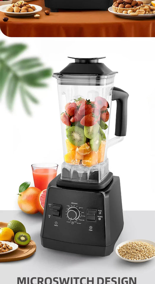 500W Heavy Duty Commercial Blender Stationary Mixer Ice Smoothies Appliances for Kitchen Professional High Power Food Processor