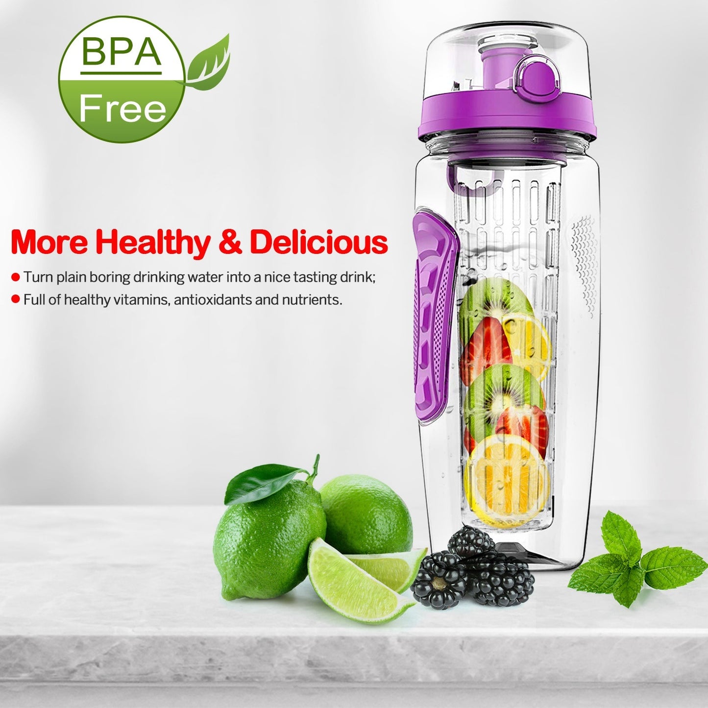 Ultra Portable Fruit Infusing Water Bottle (1000ML / 32OZ)