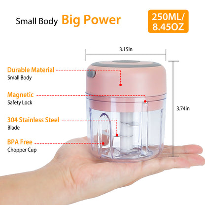 Electric Mini Garlic Chopper (250ML)
